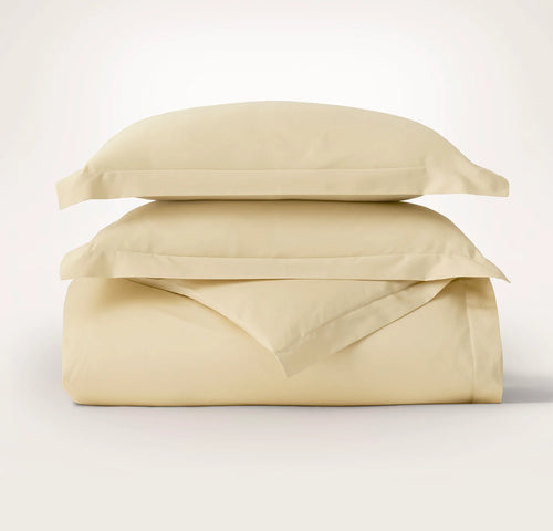 Signature Hemmed Duvet Set - Buttercup