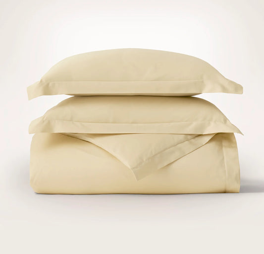 Signature Hemmed Duvet Set - Buttercup