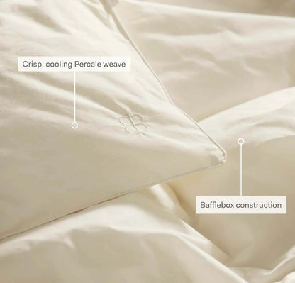 Percale Quilted Down Alternative Comforter - Oak