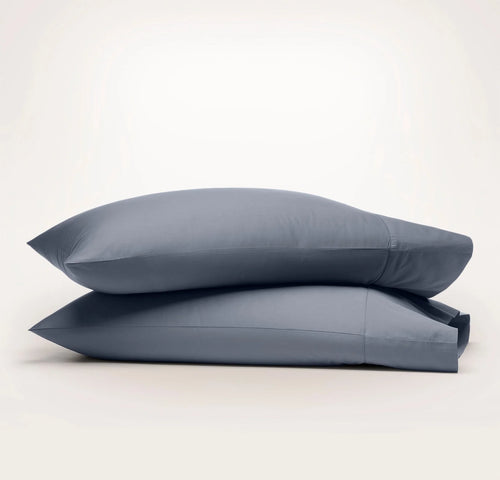 Percale Hemmed Pillowcase Set - Mineral