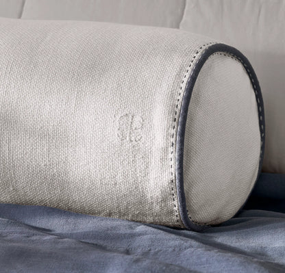 Threadmark Pillow Cover (Bolster) - Soft White/Melange Bay