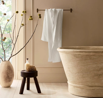 Turkish Waffle Bath Towel - White