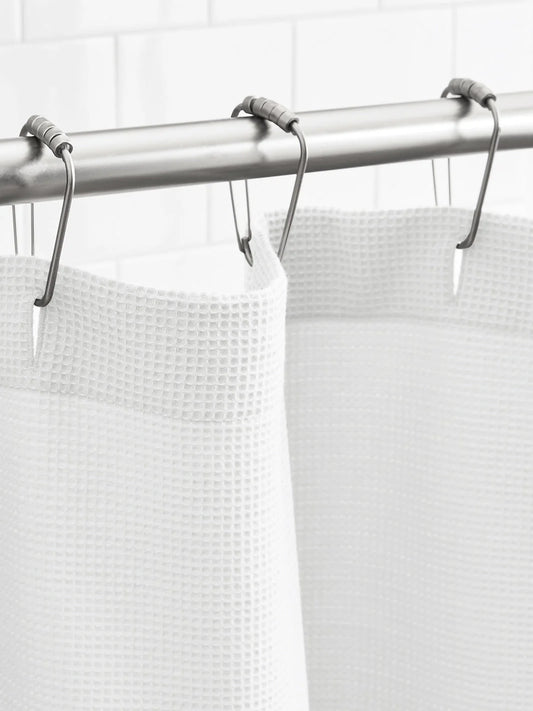 Waffle Shower Curtain - White