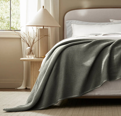 Waffle Bed Blanket - Juniper