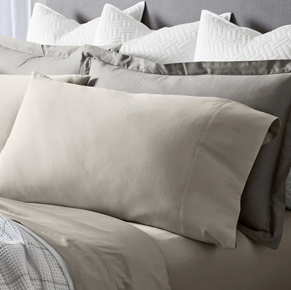 Signature Hemmed Pillowcase Set - Pewter
