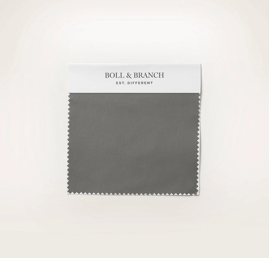 Signature Hemmed Fabric Swatch - Stone Textured Stripe