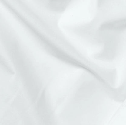 Percale Hemmed Fabric Swatch - White