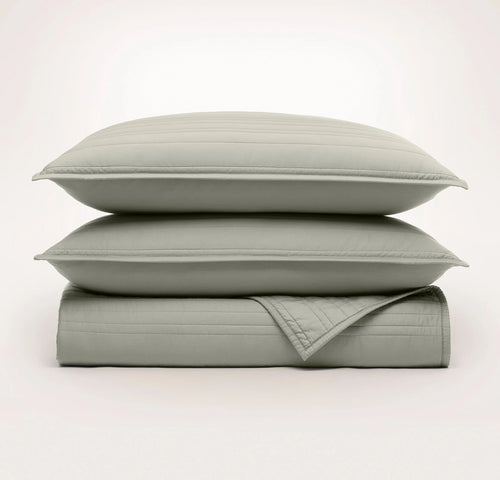 Signature Stripe Quilt Set - Sageleaf