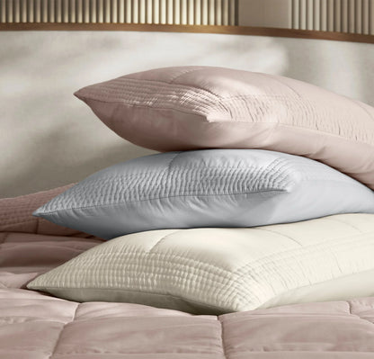 Signature Handstitched Quilted Sham - Dusty Rose