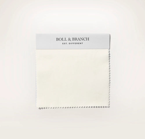 Percale Vintage Washed Fabric Swatch - Vintage Cream