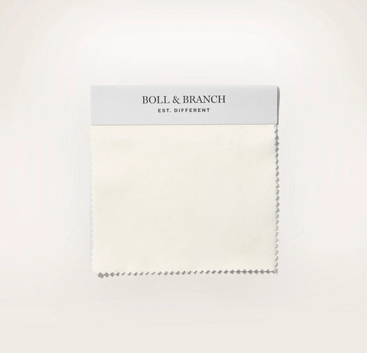 Percale Vintage Washed Fabric Swatch - Vintage Cream