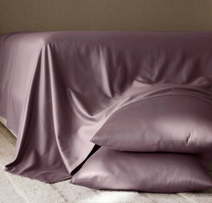 Percale Hemmed Sheet Set - Plum