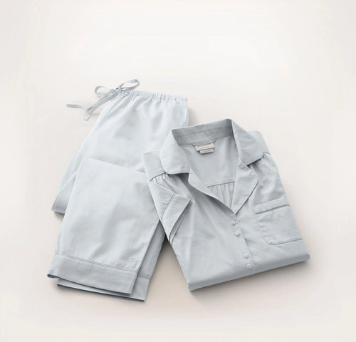 Signature Short Sleeve & Pants Pajama Set - Sky