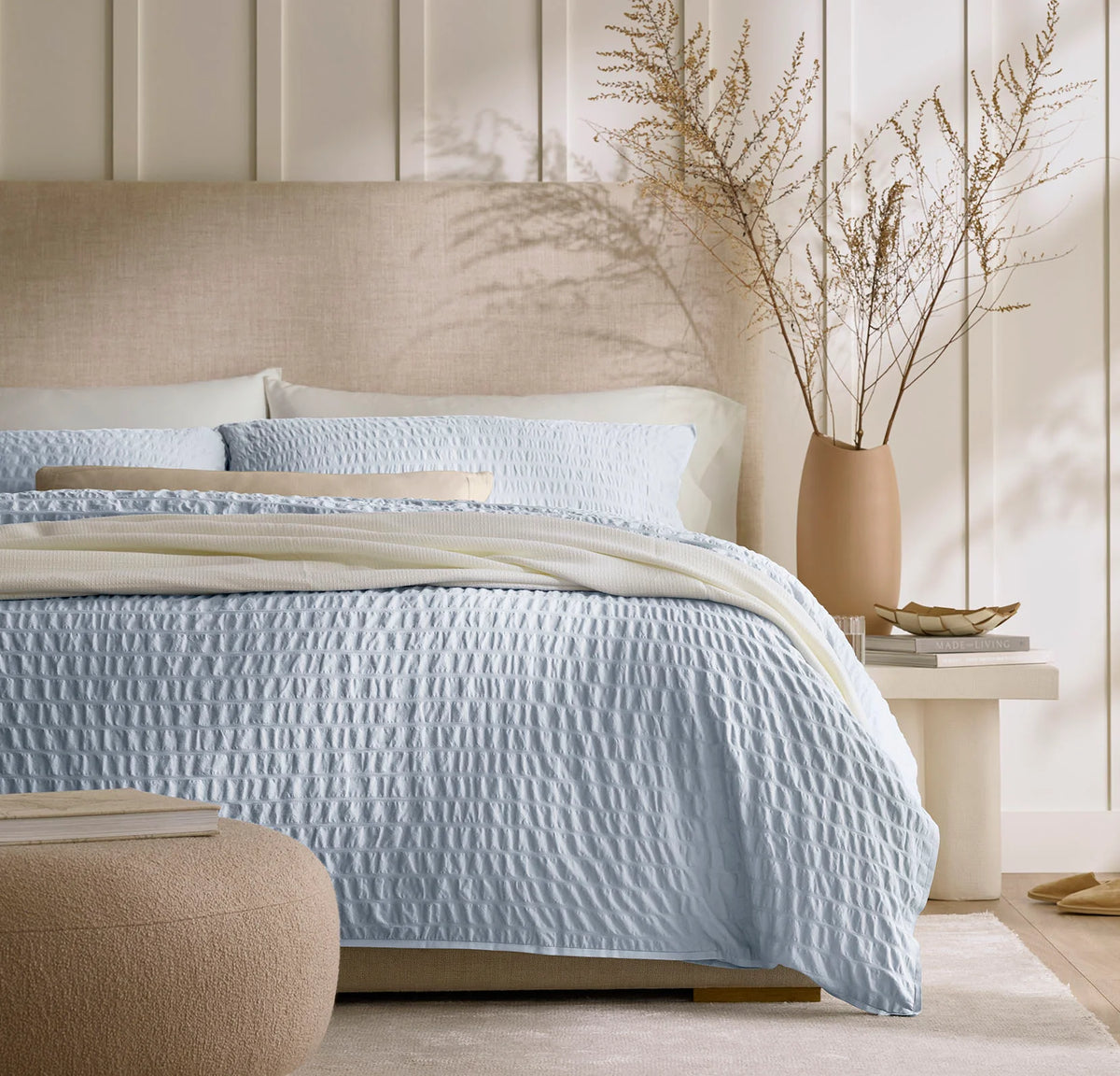 Relaxed Seersucker Duvet Set - Hydrangea