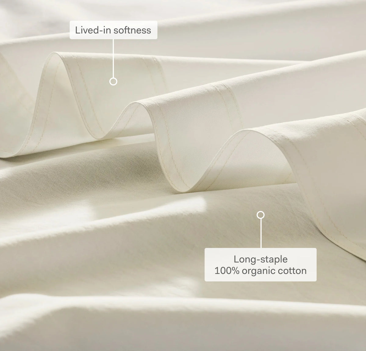 Percale Vintage Washed Sheet Set - Vintage White