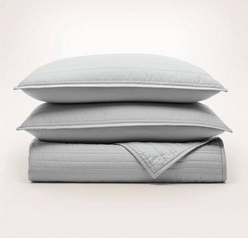 Signature Stripe Quilt Set - Shore