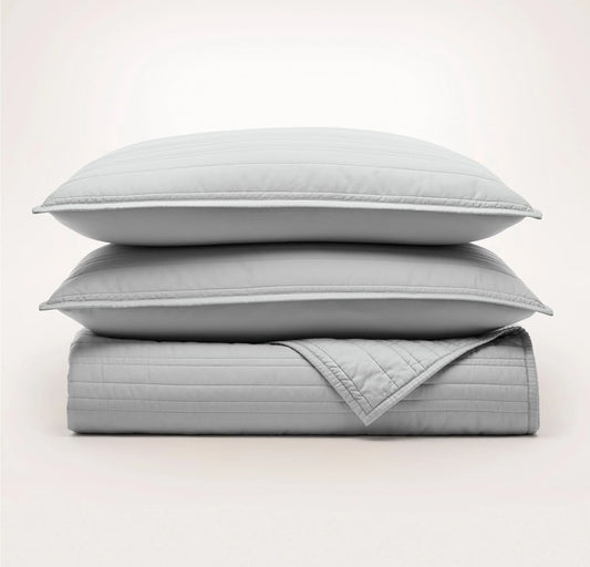 Signature Stripe Quilt Set - Shore