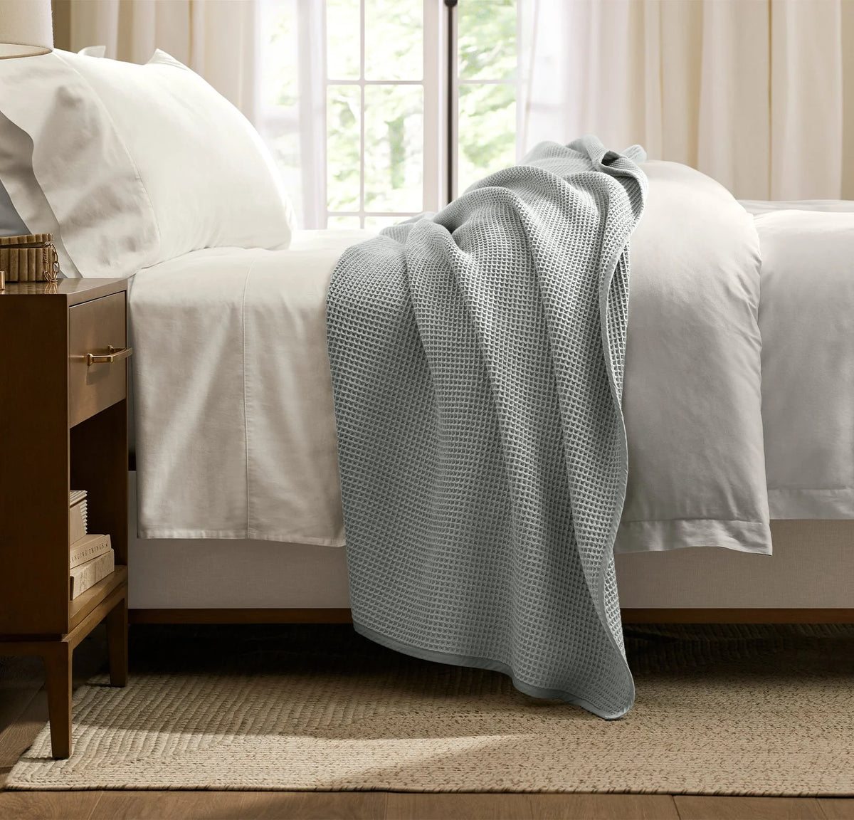 Waffle Bed Blanket - Shore