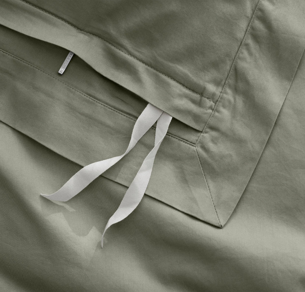 Percale Hemmed Duvet Set - Sageleaf
