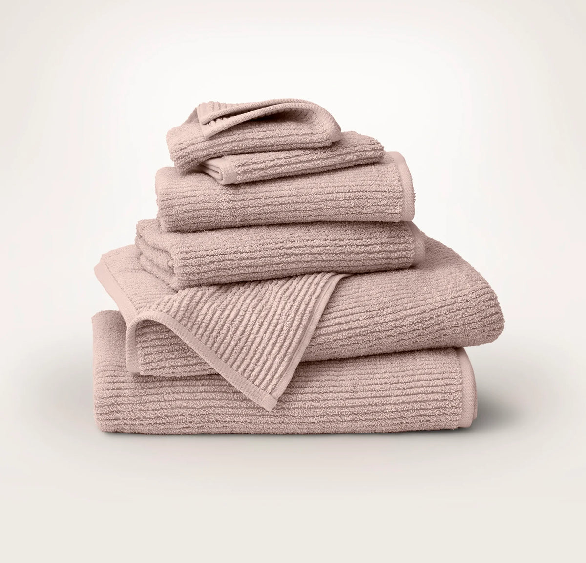 Turkish Ribbed Bath Towel Set