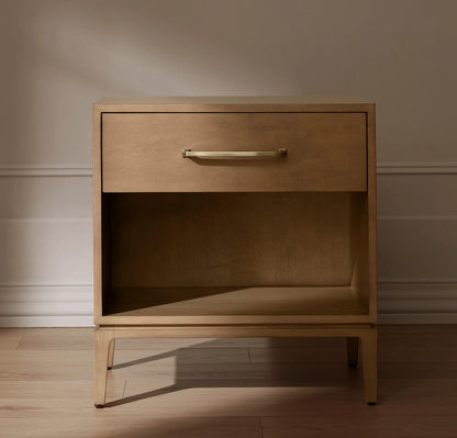 Single Drawer Wood Nightstand - Bluff