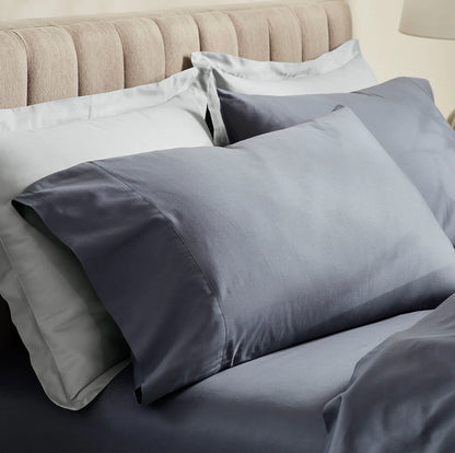 Percale Hemmed Pillowcase Set - Mineral