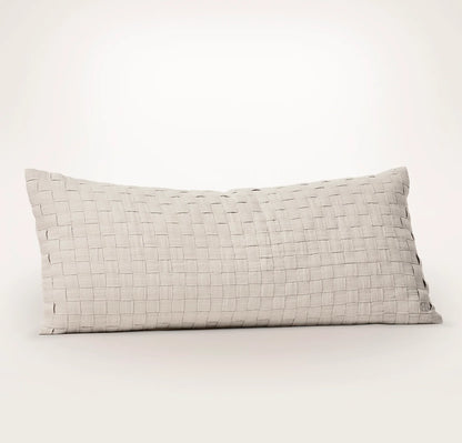 Linen Woven Icon Pillow Cover (Lumbar) - Melange Natural