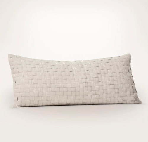 Linen Woven Icon Pillow Cover (Lumbar) - Melange Natural