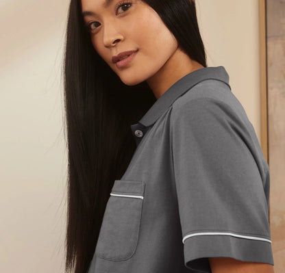 Soft Knit Short Sleeve & Pants Pajama Set - Night