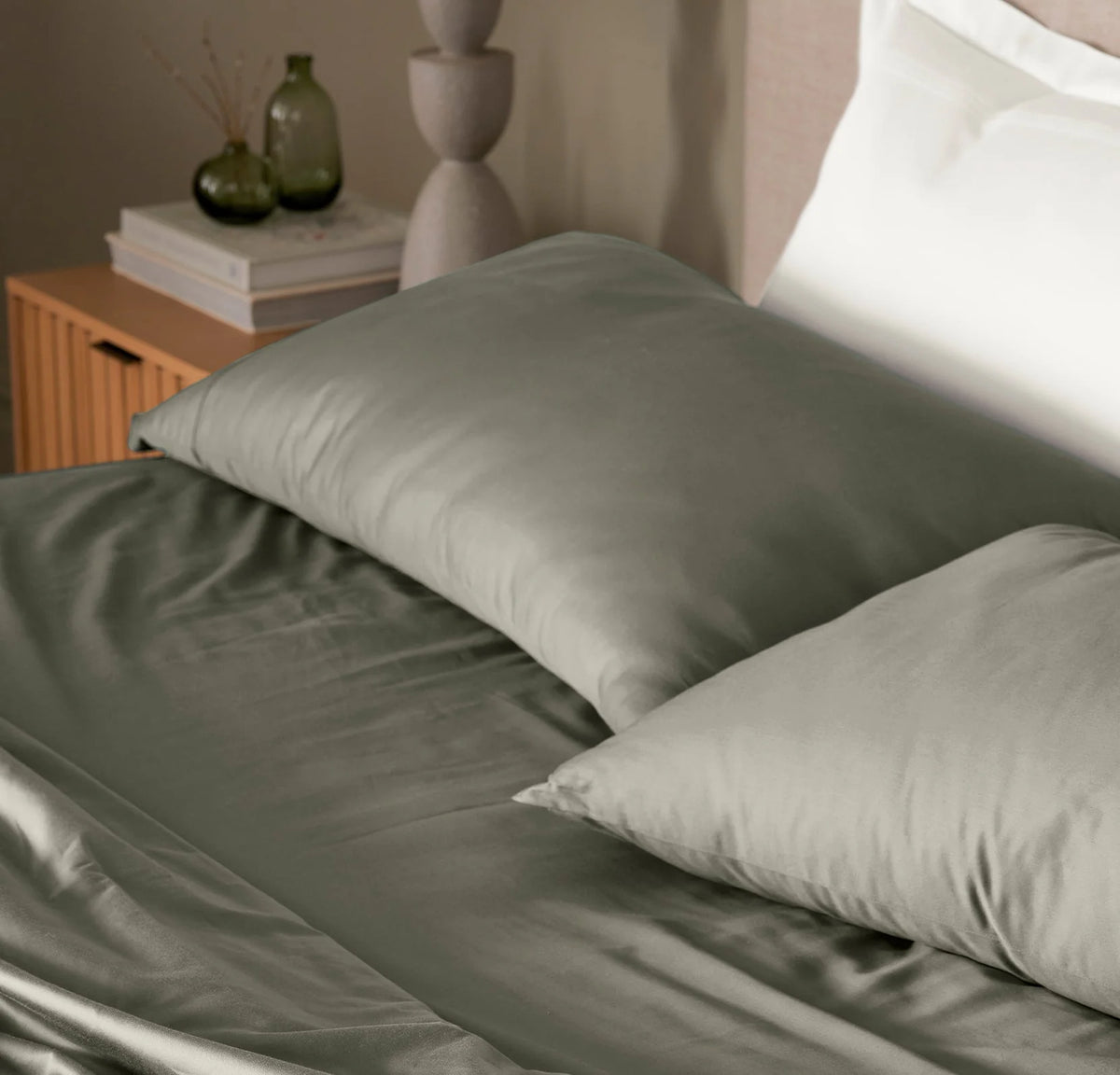 Percale Hemmed Pillowcase Set - Juniper