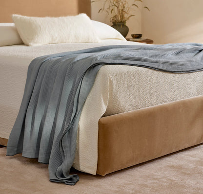 Dream Bed Blanket - Shore/Bluestone Picot