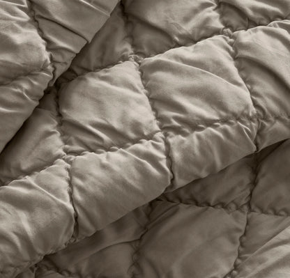 Signature Handstitched Cloud Comforter Set - Pewter