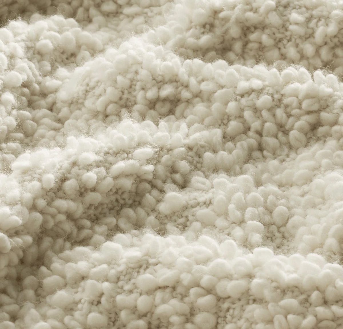 Cozy Boucle Throw Blanket - Cream