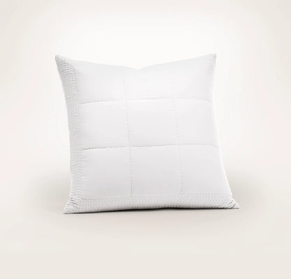 Signature Handstitched Quilted Sham - White
