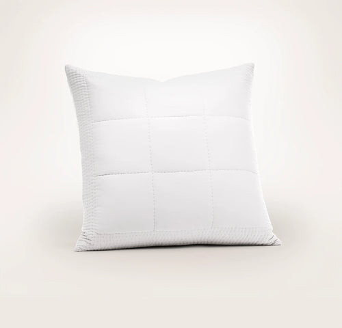 Signature Handstitched Quilted Sham - White