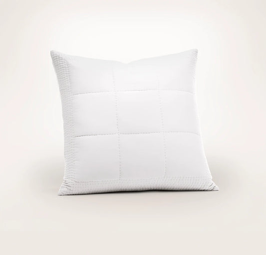 Signature Handstitched Quilted Sham - White