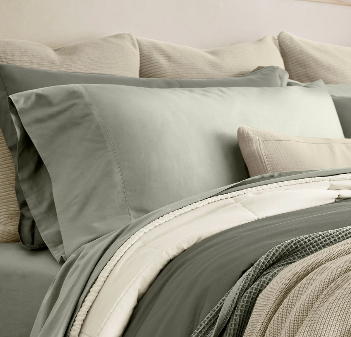 Signature Hemmed Pillowcase Set - Sageleaf