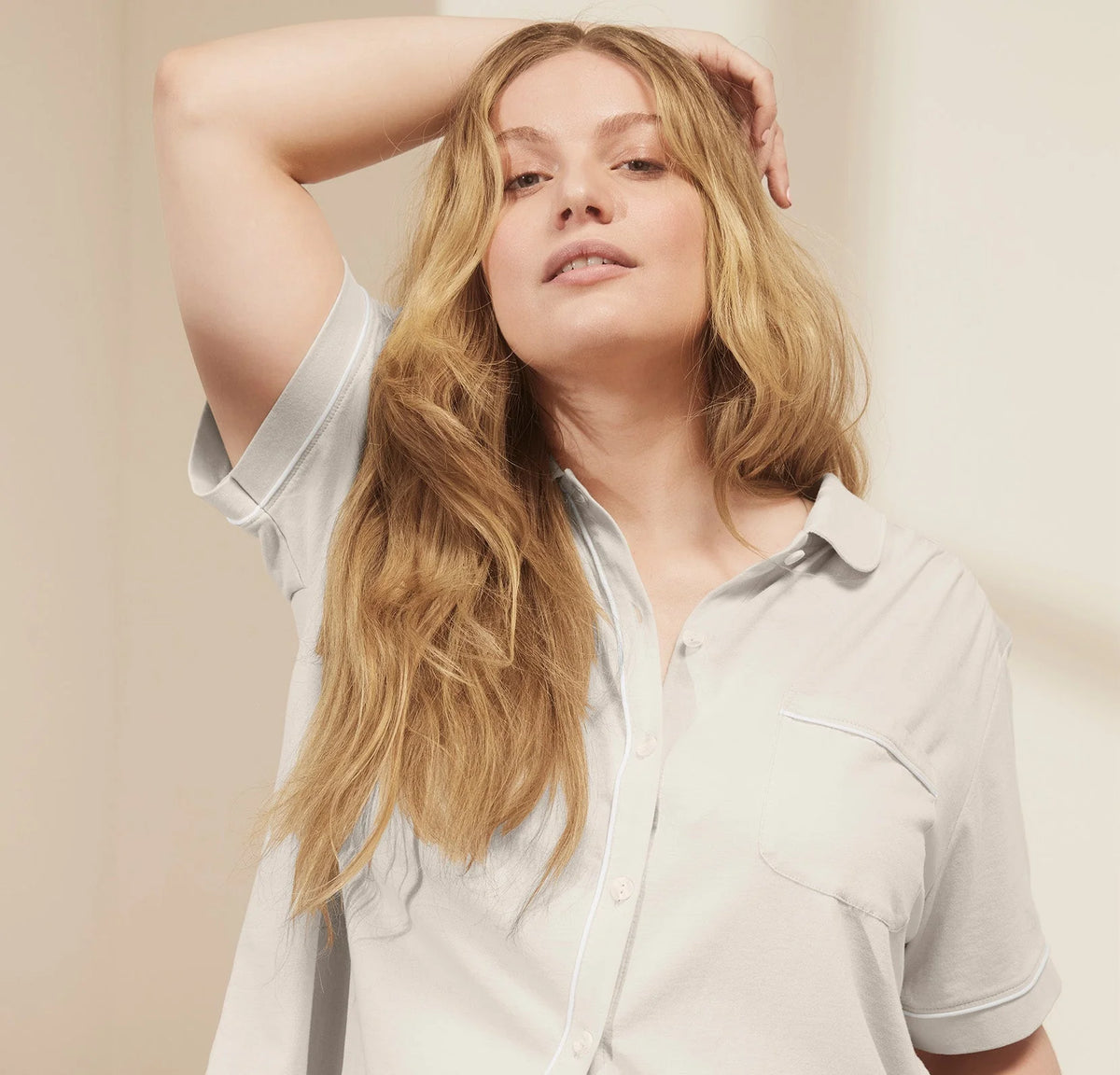 Soft Knit Short Sleeve & Shorts Pajama Set - Mist