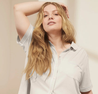 Soft Knit Short Sleeve & Shorts Pajama Set - Mist