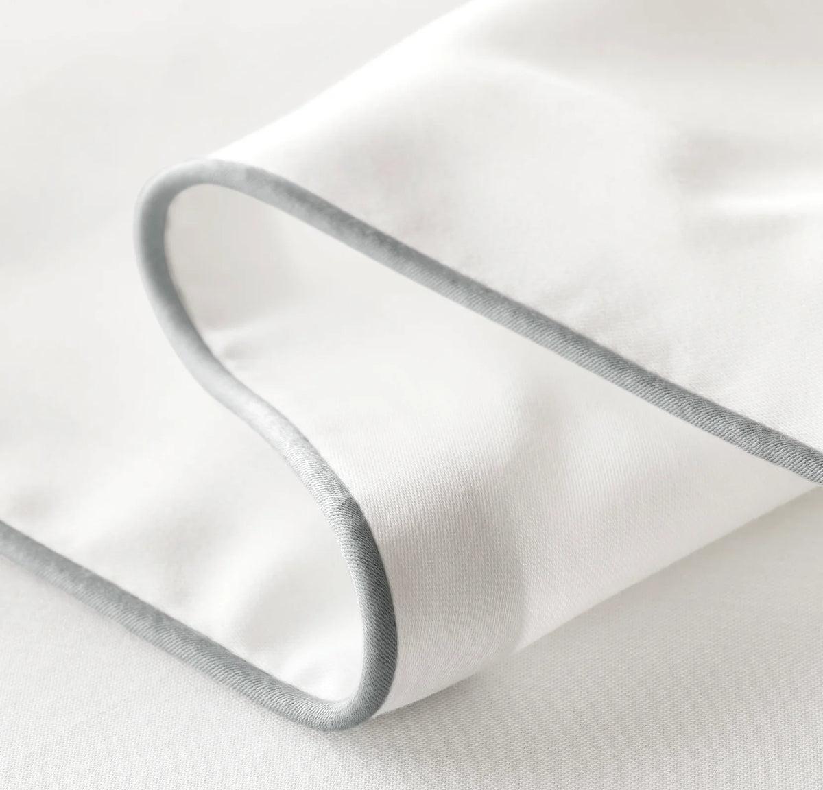Signature Embellished Sheet Set - White/Shore Piped Edge