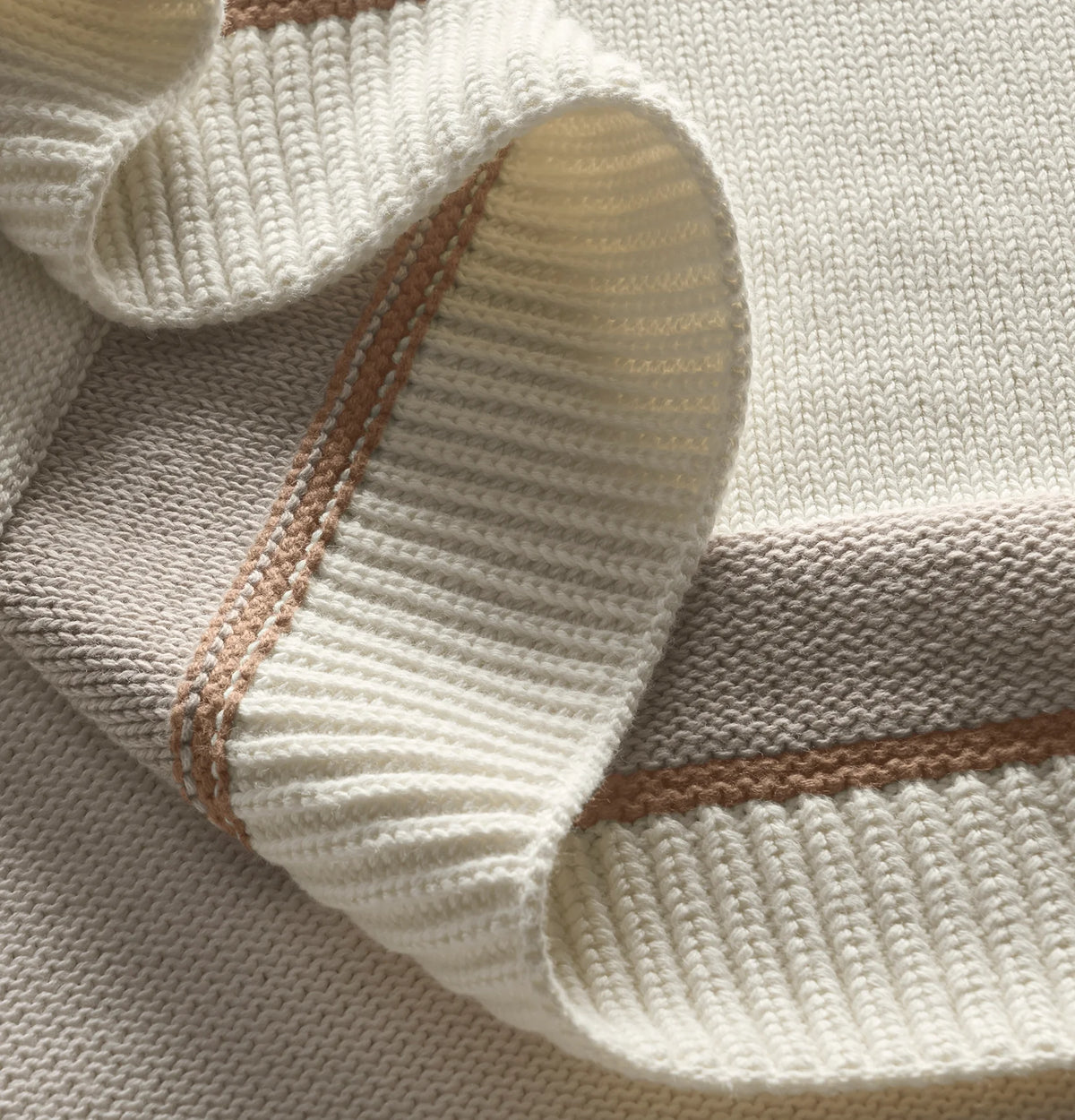 Court Knit Throw Blanket - Cream