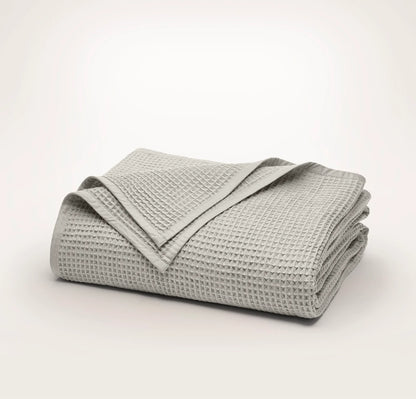 Waffle Bed Blanket - Pewter