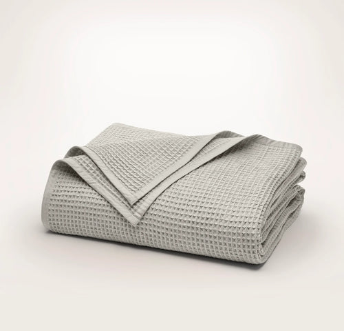 Waffle Bed Blanket - Pewter