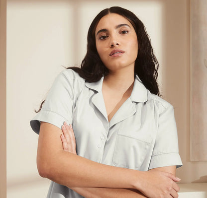 Signature Short Sleeve & Shorts Pajama Set - Sky
