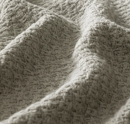 Modern Crochet Bed Blanket - Pewter