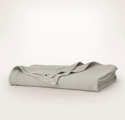 Dream Bed Blanket - Pewter/Cream Picot