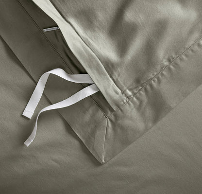 Percale Hemmed Duvet Set - Juniper