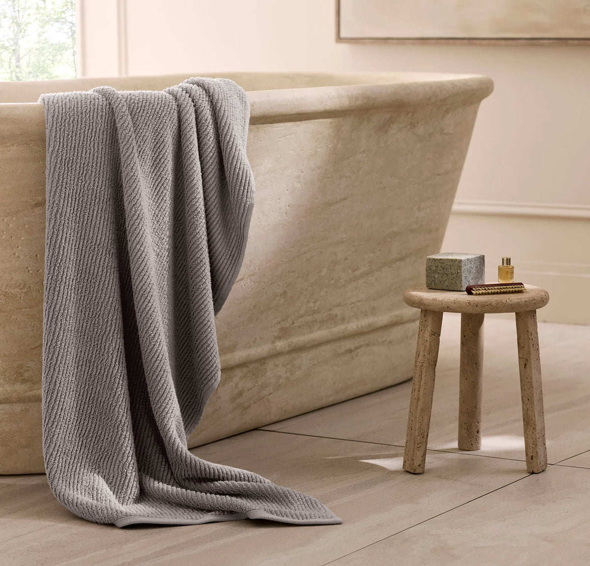 Turkish Ribbed Bath Sheet Set