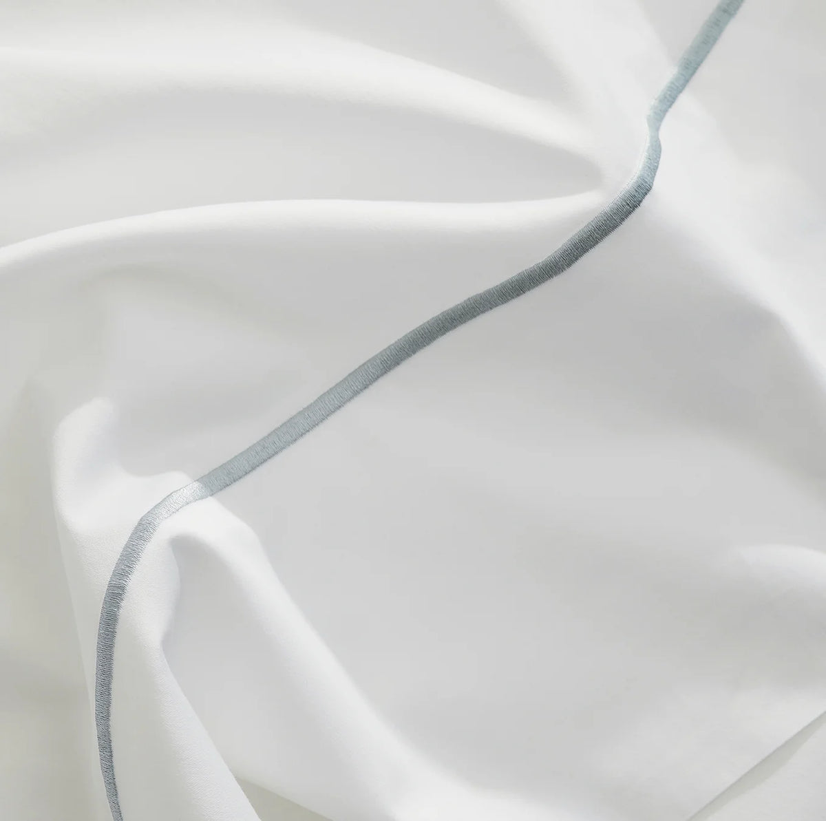 Percale Embellished Sheet Set - White/Shore Embroidered