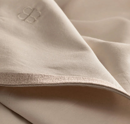 Signature Embellished Sheet Set - Sandstone/Desert Sand Curved Edge